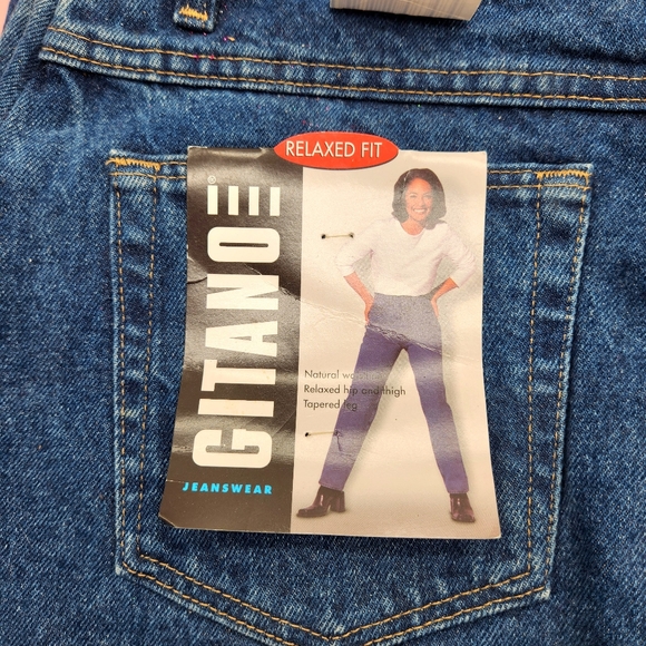 Vtg NwT Gitano Relaxed Fit Women's Size 16 Average Blue Dark Wash GM601DS Jeans - Picture 8 of 12